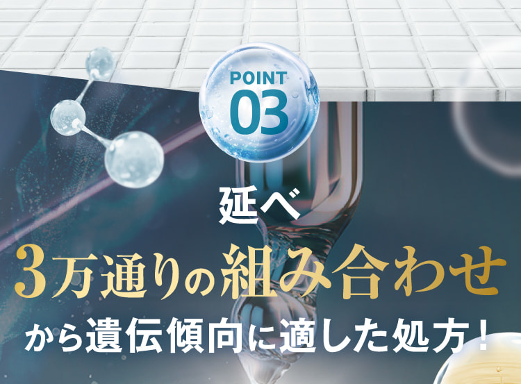 POINT03 延べ106種類の強化成分から選定し配合!
