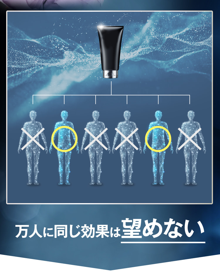 万人に同じ効果は望めない