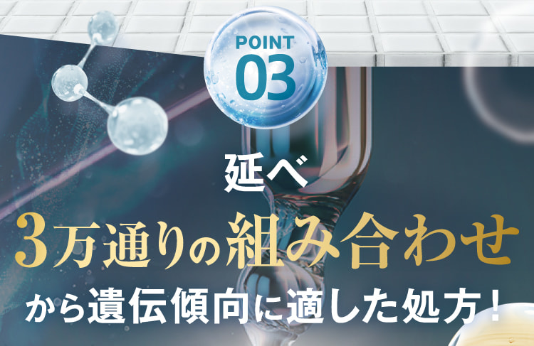 POINT03 延べ106種類の強化成分から選定し配合!