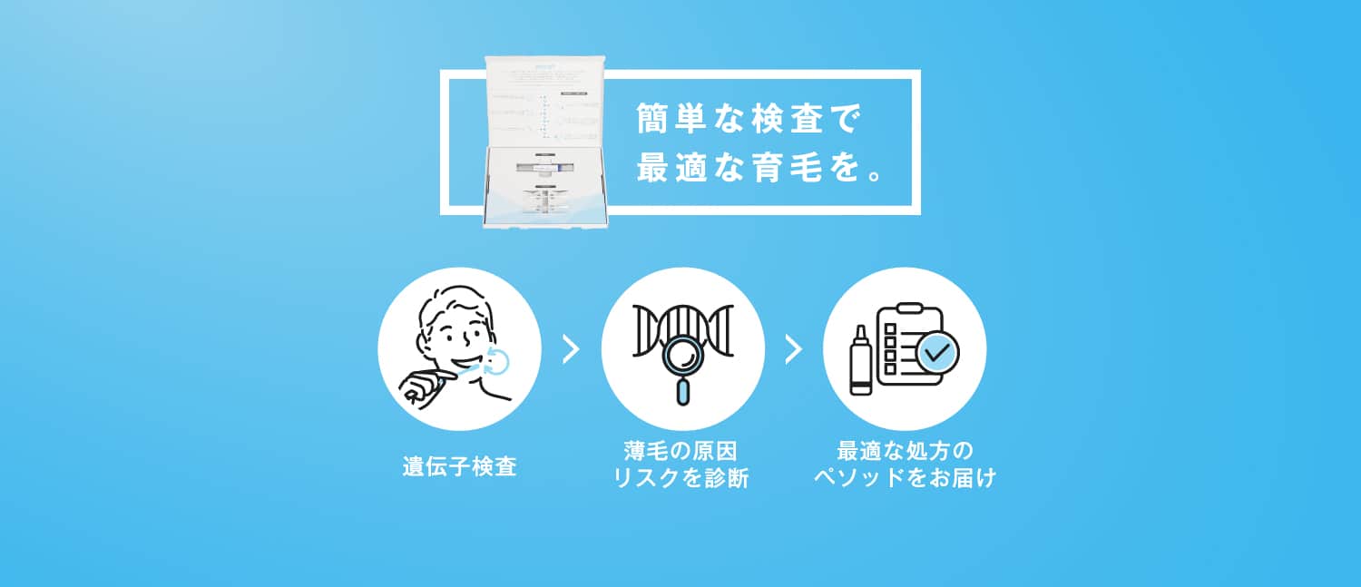 簡単な検査で最適な育毛を。