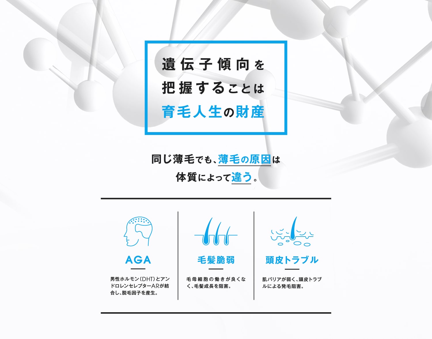 遺伝子傾向を把握することは育毛人生の財産